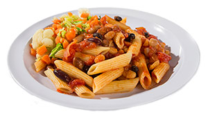 Tasty plate of chilli bean pasta